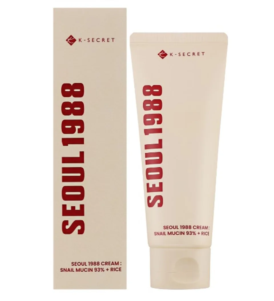 K-SECRET SEOUL 1988 Cream: Snail Mucin 93% + Rice 100 мл