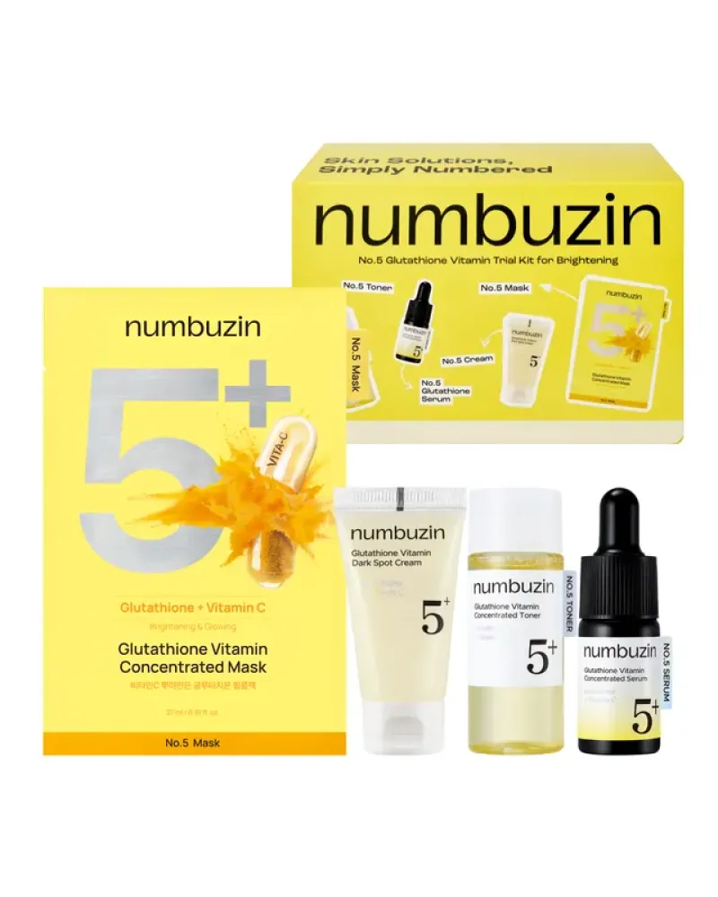 Numbuzin No.5+ Glutathione Vitamin Trial Kit for Brightening (30мл+10мл+15мл+1шт) 30мл+10мл+15мл+1шт