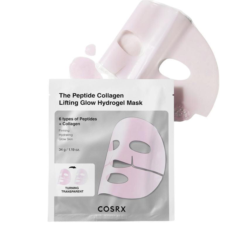 Cosrx The Peptide Collagen Lifting Glow Hydrogel Mask 34 г