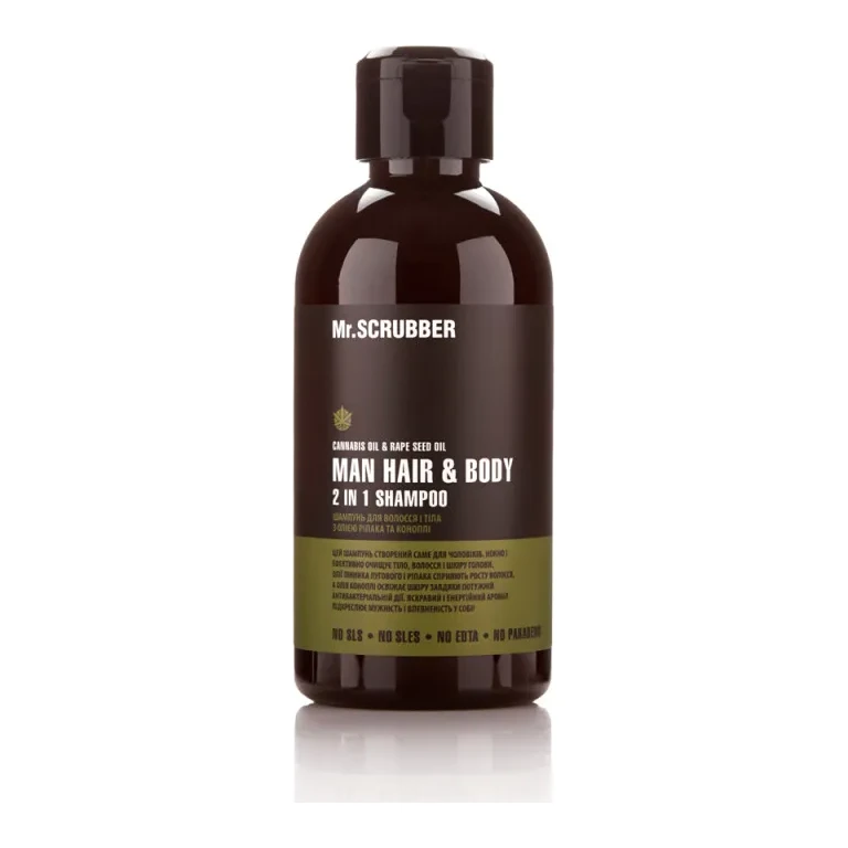 MR. SCRUBBER Solid Man Hair&Body Shampoo 2 In 1, 250 мл