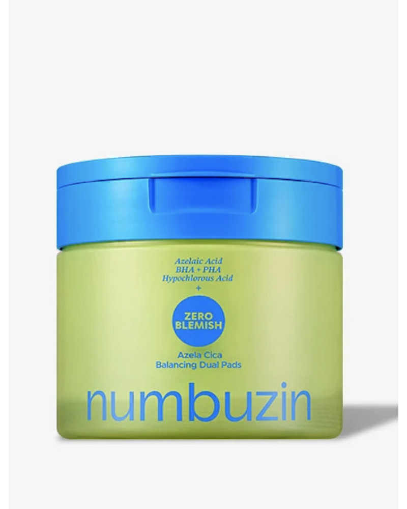Numbuzin No.0 Zero Blemish Azela Cica Balancing Dual Pads 60 шт.