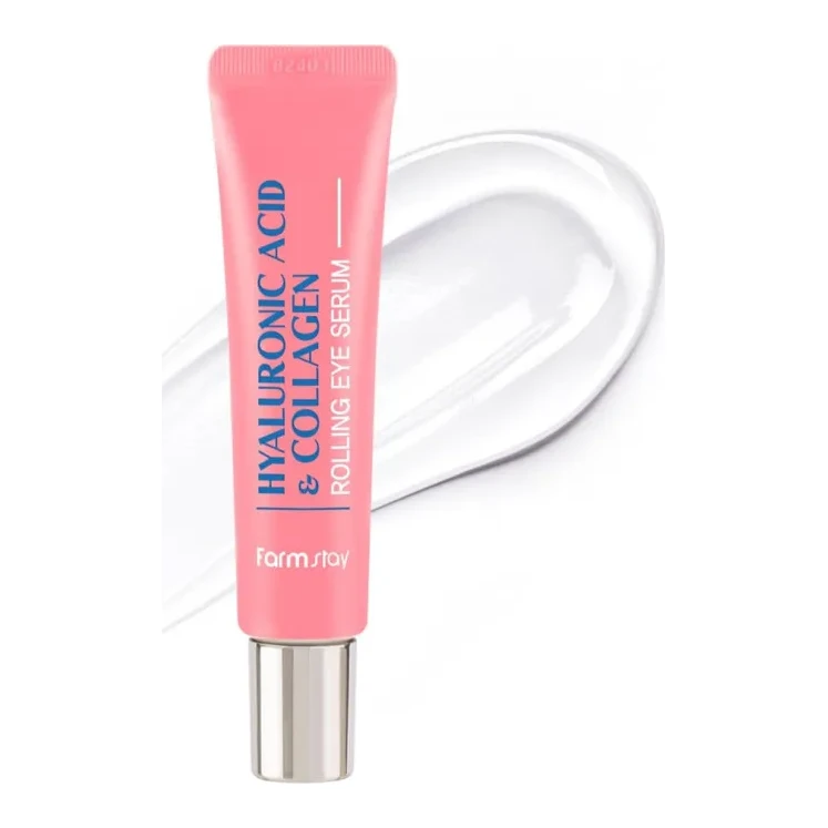 FarmStay HYALURONICACID & COLLAGEN ROLLING EYESERUM 25 мл