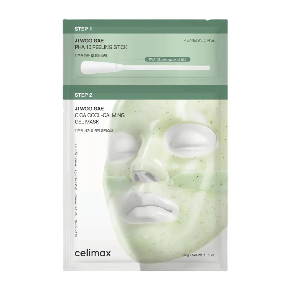 CELIMAX Ji Woo Gae Cica PHA Peel 2-Step Gel Mask 30г+4г 30 г