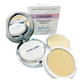 Enough Пудра з колагеном зі змінним блоком для обличчя Enough Collagen 3 in 1 Whitening Moisture Two Way Ca