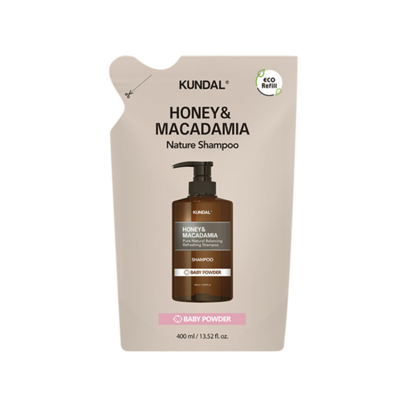 Kundal Honey & Macadamia Nature Shampoo Refill Pack Baby Powder 400 мл
