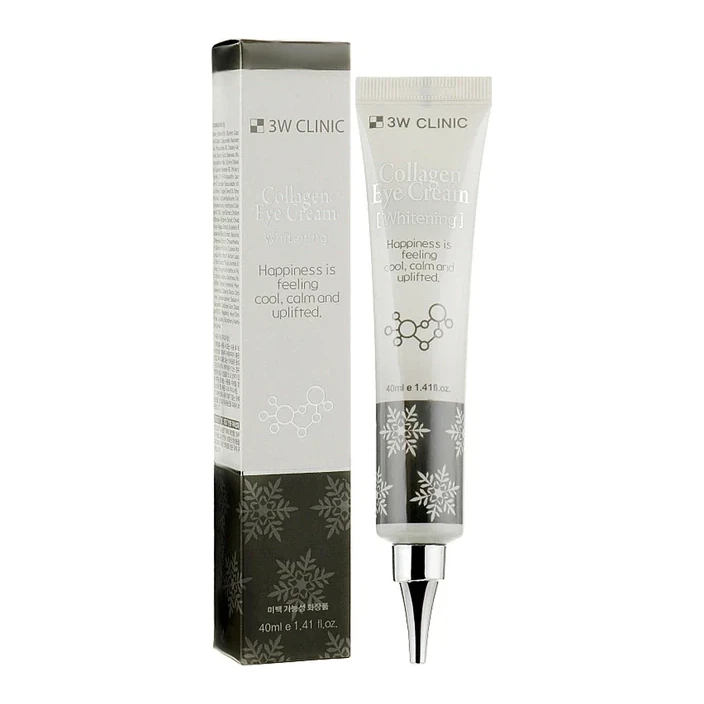 3W CLINIC Крем для очей відбілюючий з колагеном Collagen Whitening Eye Cream, 40 мл