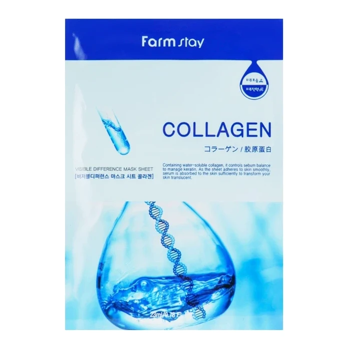 FarmStay Маска Відновлююча З Колагеном Farmstay Visible Difference Mask Sheet Collagen