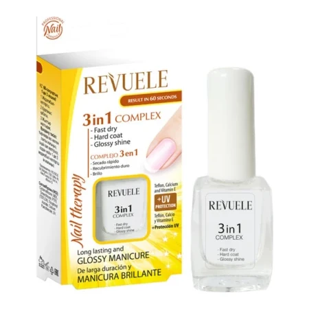 REVUELE Комплекс 3 в 1- швидке вис-ня, тверде покр. та глянц. блиск NAIL THERAPY, 10 мл