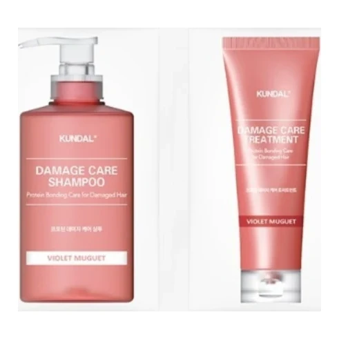 Kundal Пробнік Шампунь + Кондиціонер Kundal Protein Bonding Violet Muguet 10ml+10ml 10 мл