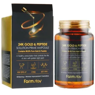 FarmStay 24K Gold & Peptide Solution Prime Ampoule 250 мл