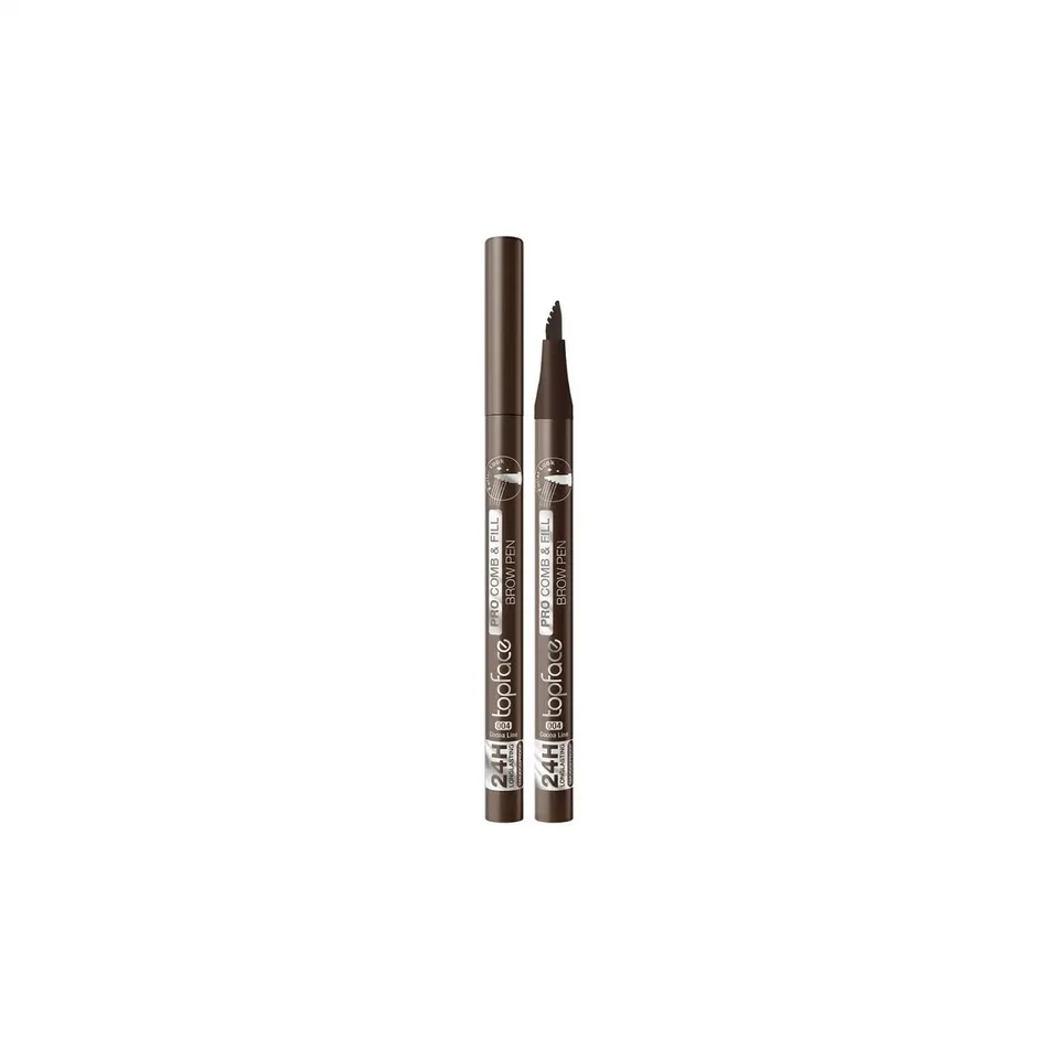 Topface Маркер для брів Pro Comb & Fill Brow Pen №4 Cocoa Line