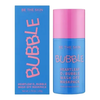 Be The Skin RENEW] HEARTLEAF O2 BUBBLE WASH OFF MASKPACK 50 г