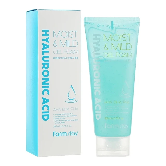 FarmStay Hyaluronic Acid Moist & Mild Gel Foam 200 мл