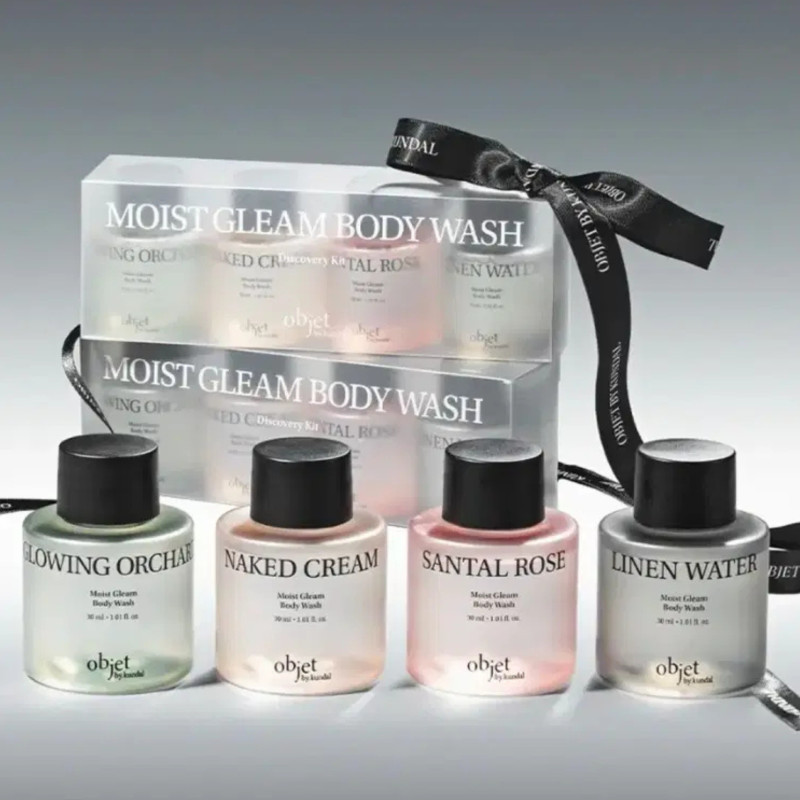 Kundal Objet by Kundal Moist Gleam Body Wash Discovery Kit 4шт*30ml 30 мл
