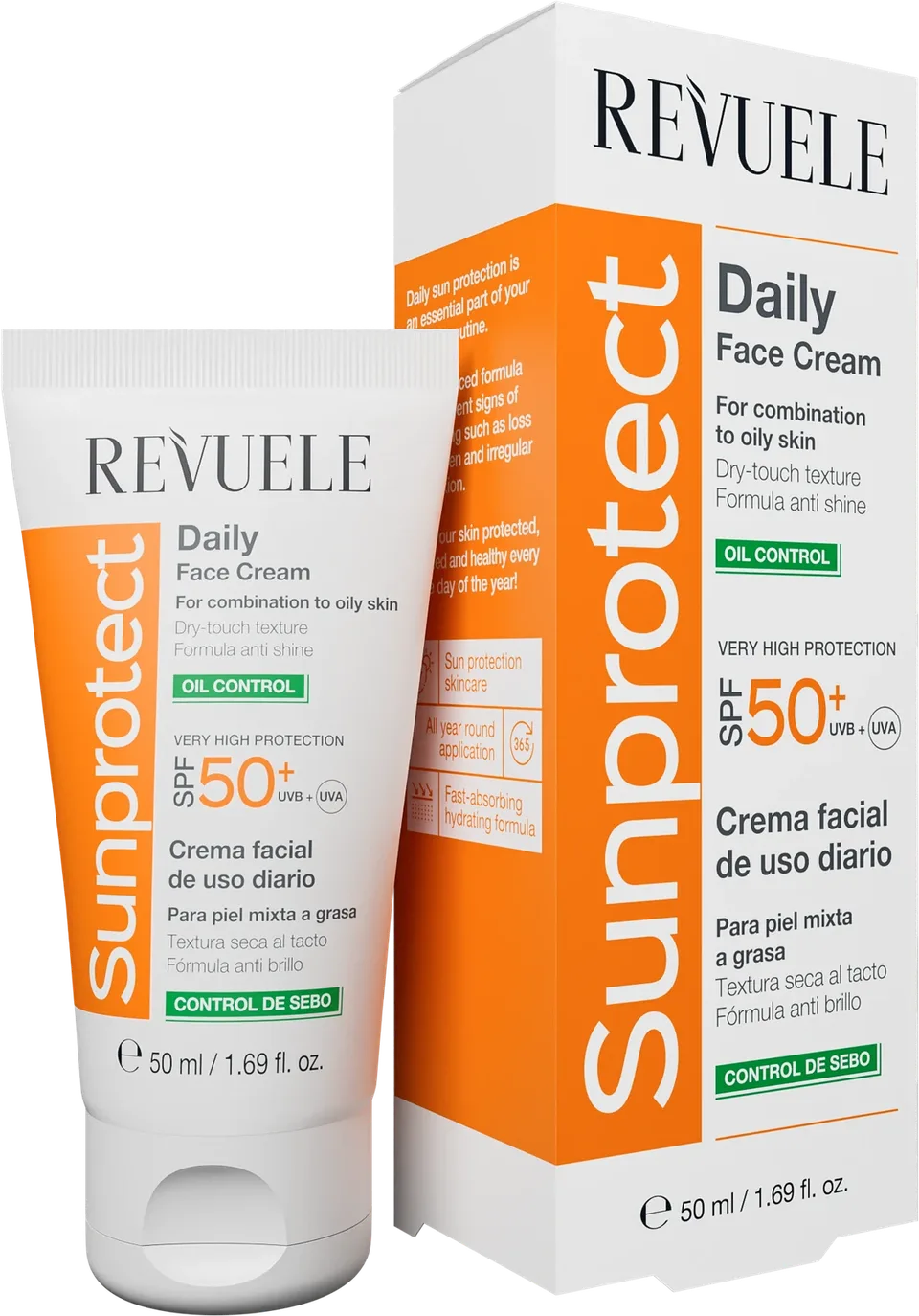 REVUELE Крем д/обл. та тіла сонцезахисний Контроль жиру. SPF50+, 50 мл