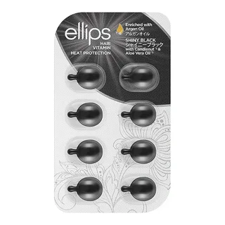 Ellips Hair Vitamin Shiny Black with Kemeri and Aloe Vera Oil 8 шт