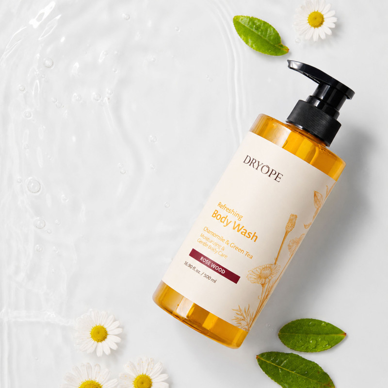 Dryope Chamomile & Green Tea Refreshing Body Wash Rose Wood