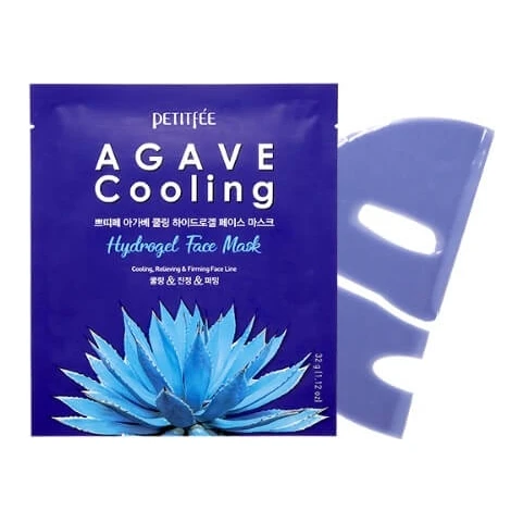 Petitfee Гідрогелева охолоджуюча маска для обличчя з екстрактом агави Petitfee Agave Cooling Hydrogel Face Mask 32g - 1 шт.