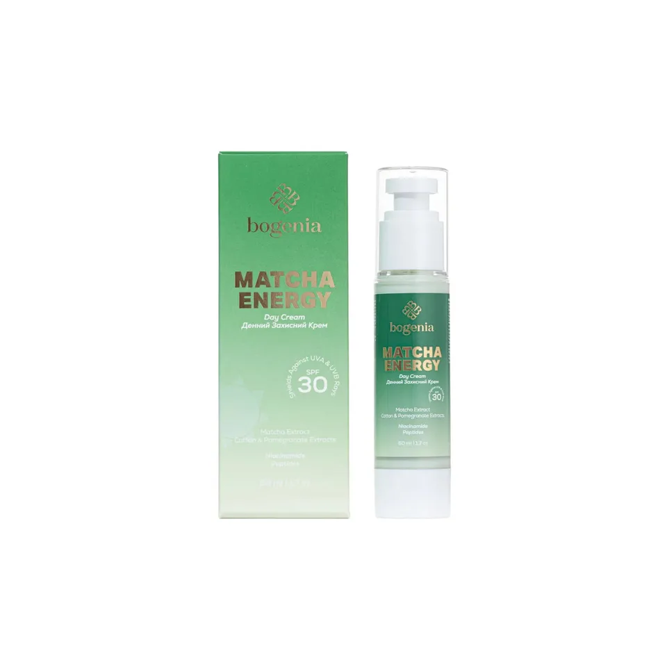 Bogenia Денний крем з матчею Matcha Day Cream Fluid SPF 30