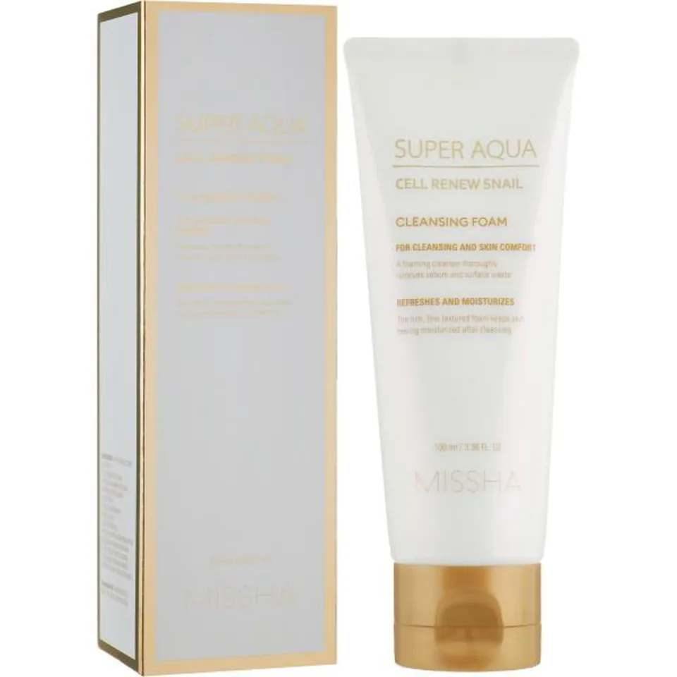 Missha Super Aqua Cell Renew Snail Cleansing Foam 100 мл