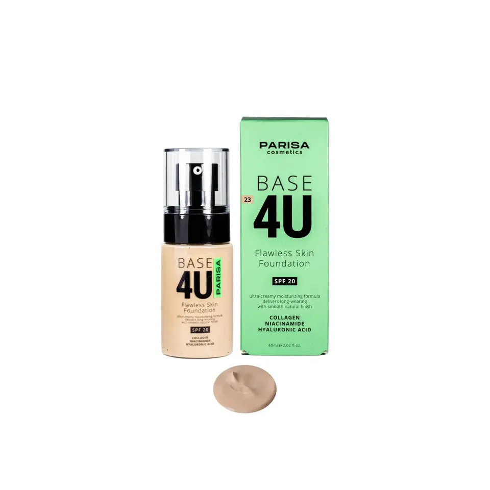 Parisa Cosmetics Тональний крем з колагеном Base4U №23