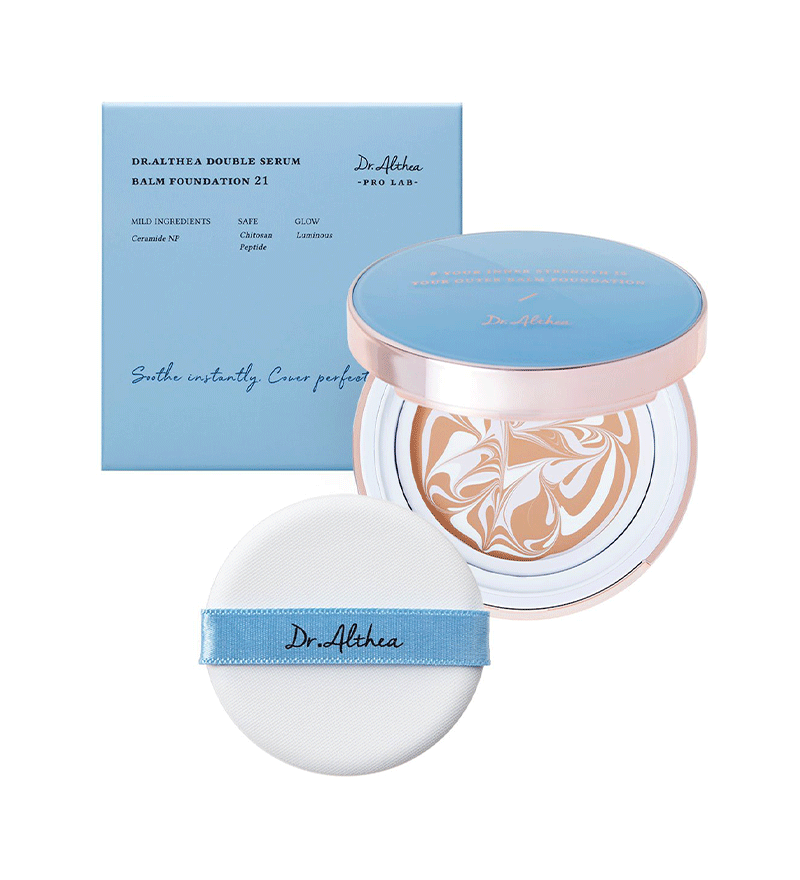 DR.ALTHEA Кушон №21 DR. ALTHEA PRO LAB Double Serum Balm Foundation 21 SPF50+ PA+++ ,12гх2шт-змін блок