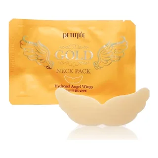 Petitfee Гідрогелева маска для шиї з плацентою Petitfee Hydrogel Angel Wings Gold Neck Pack 10g - 1 шт
