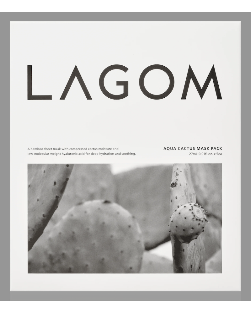 LAGOM Тканинна маска Lagom aqua cactus mask 27 мл