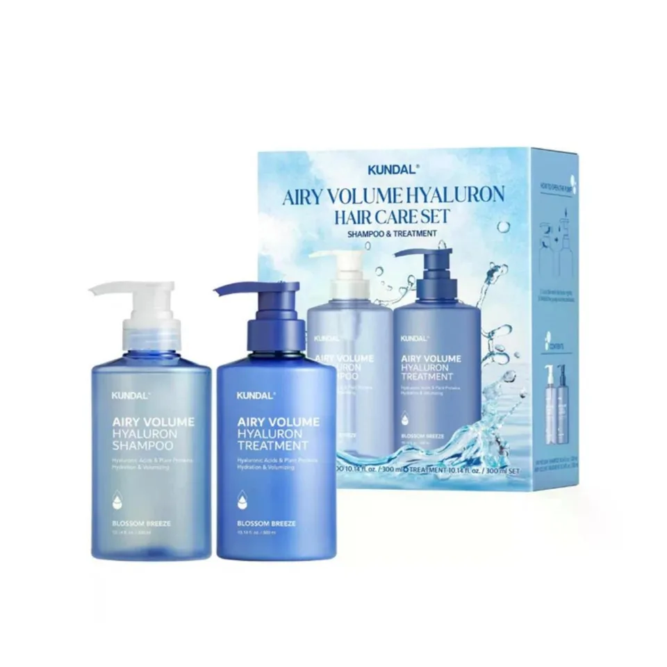 Kundal Airy Volume Hyaluron Edition Set Blossom Breeze (2 шт*300 мл) 300 мл