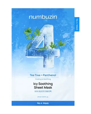 Numbuzin No.4 Icy Soothing Sheet Mask 1 шт 27 мл