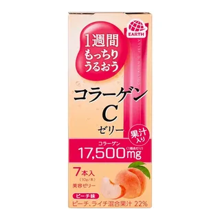 Earth Японський питний колаген у формі желе зі смаком персика Earth Collagen C Jelly Peach 70g (на 7 днів)