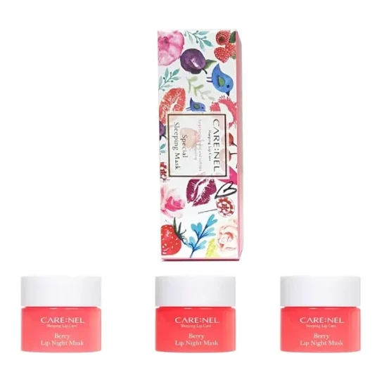 CARENEL berry lip night pack 3set 15 г