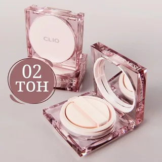 CLIO Міні кушон з сяючим покриттям CLIO KILL COVER MESH GLOW CUSHION MINI 2 LINGERIE SPF50+ PA++++