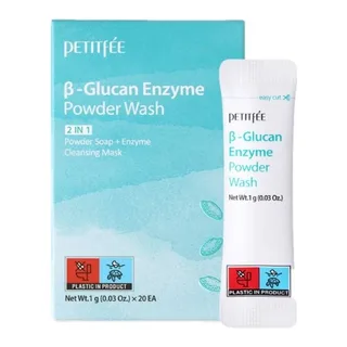 Petitfee Ензимна пудра для вмивання з бета-глюканом Petitfee Beta-Glucan Enzyme Powder Wash 1g - 20шт