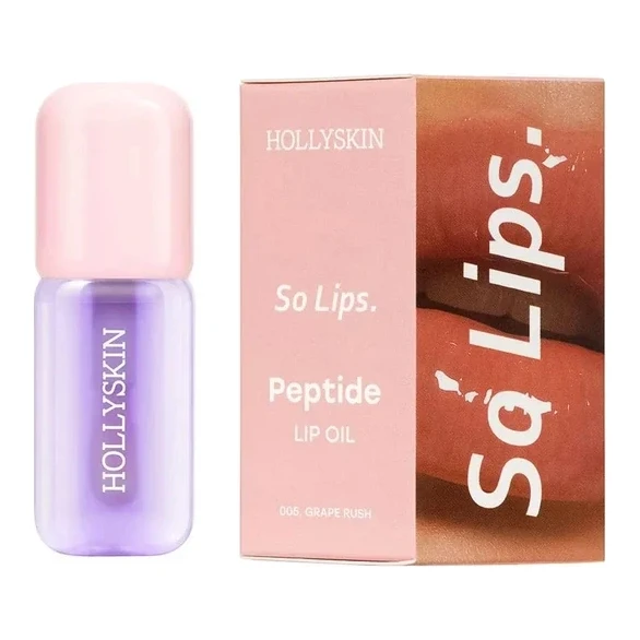 Hollyskin Зволожувальна олія для губ HOLLYSKIN So Lips. Peptide Lip Oil 005. Grape Rush