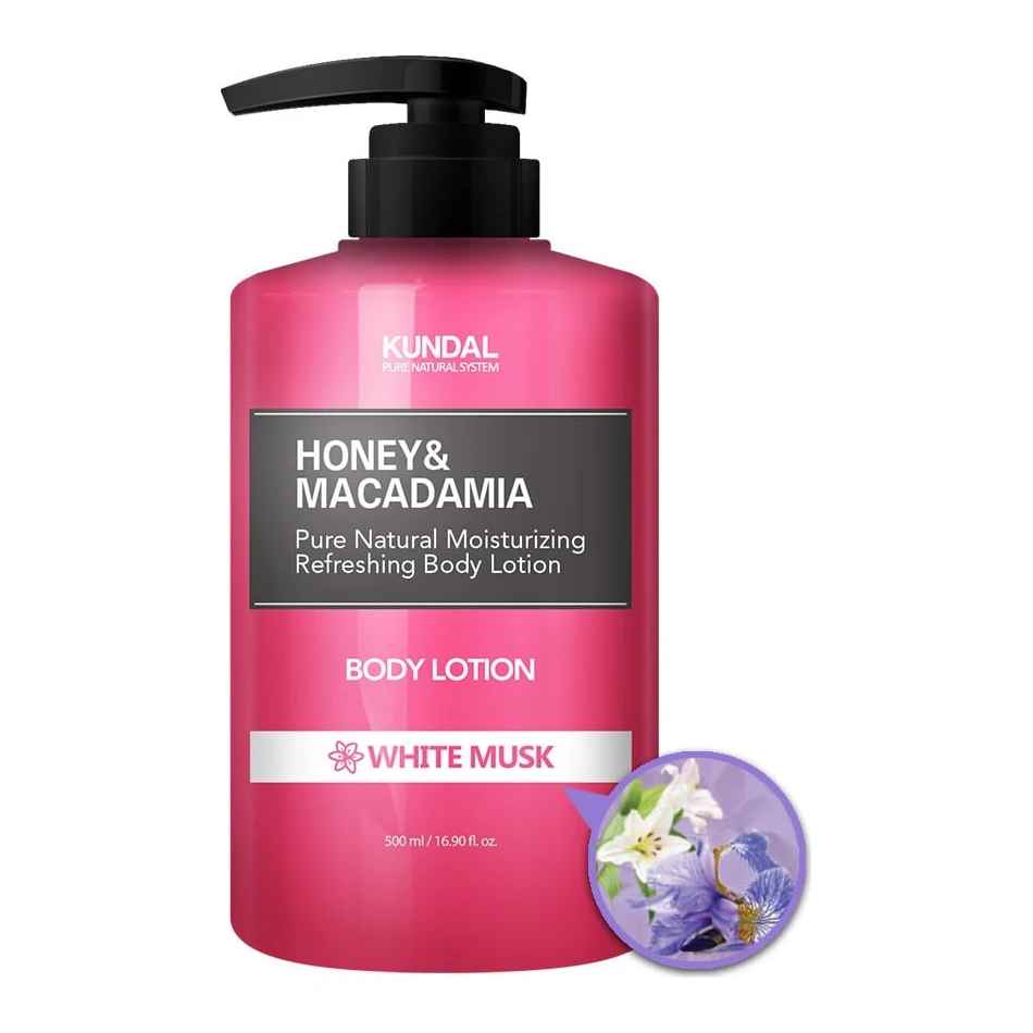 Kundal Лосьйон для тіла "Білий мускус" KUNDAL Honey & Macadamia Body Lotion White Musk 500 мл