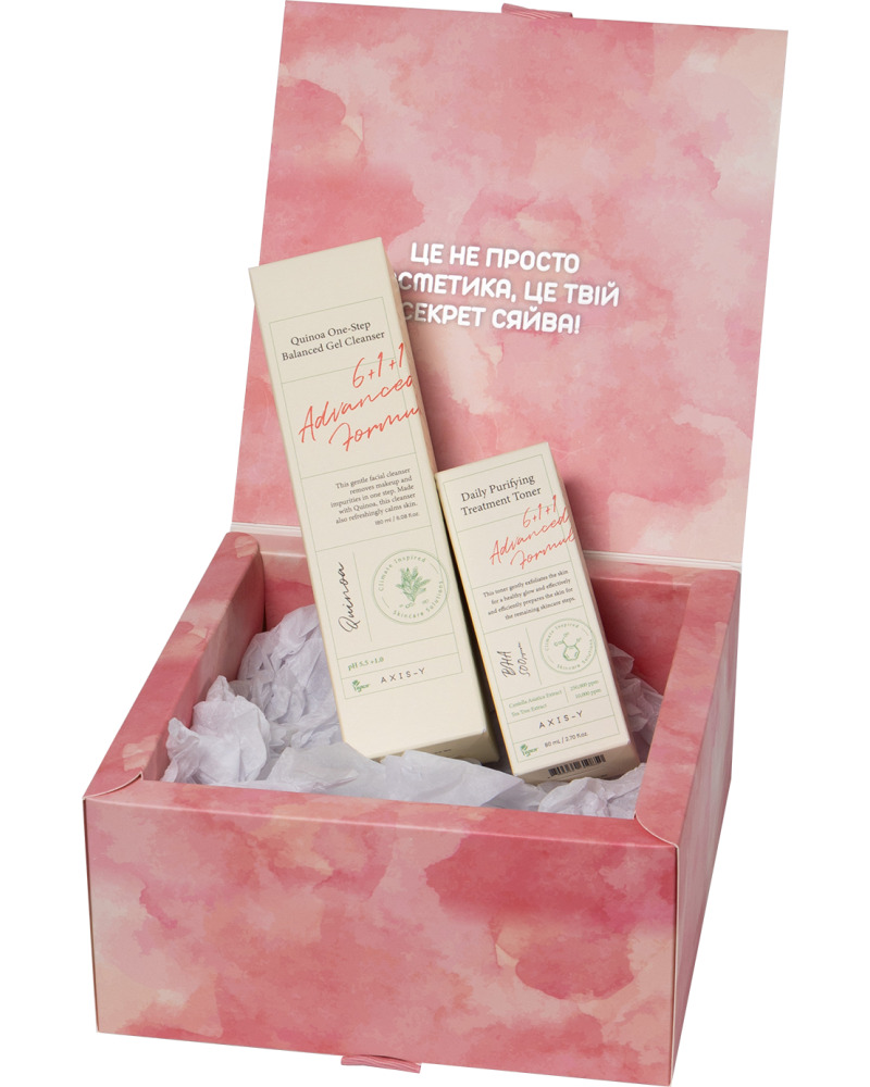 AXIS-Y Подарунковий набір AXIS-Y Без прищів - без паніки ( AXIS-Y Gel Cleanser 180 мл+ Treatment Toner 80 мл) 180 ml / 80 ml
