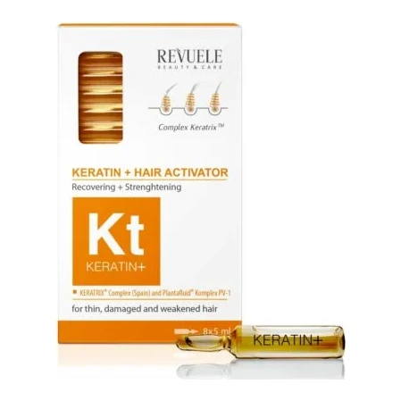 REVUELE Ампули для волосся KERATIN+ Активатор відновлення, 8*5 мл