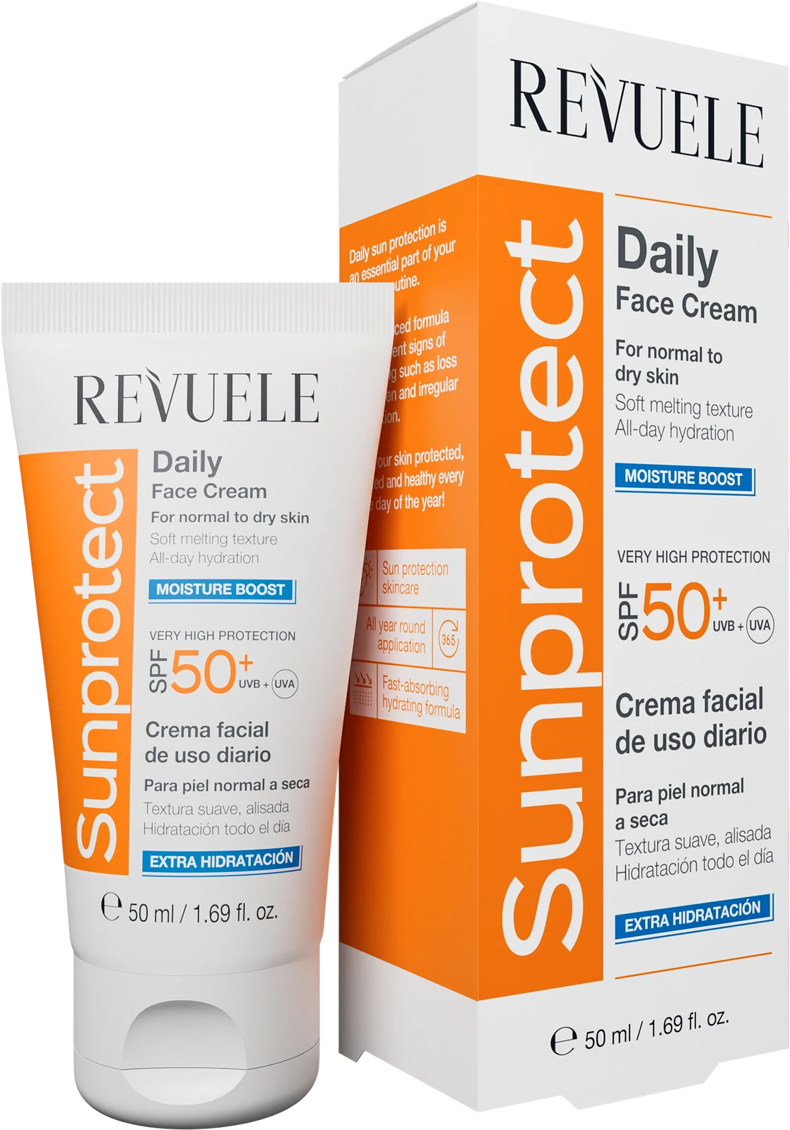 REVUELE Крем д/обл. та тіла сонцезахисний зволож. SPF50+, 50 мл
