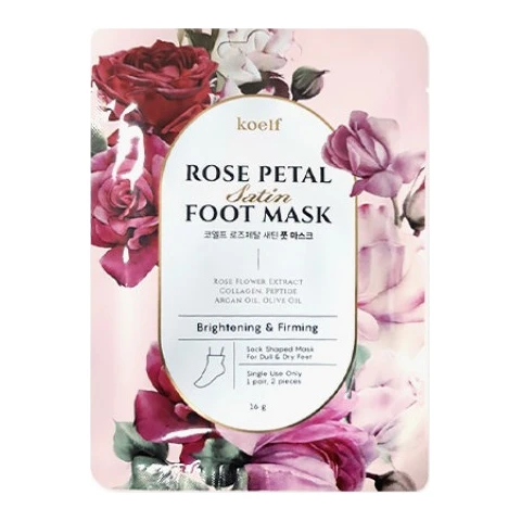 Koelf Зміцнююча маска-шкарпетки для ніг  Koelf Rose Petal Satin Foot Mask 16 г