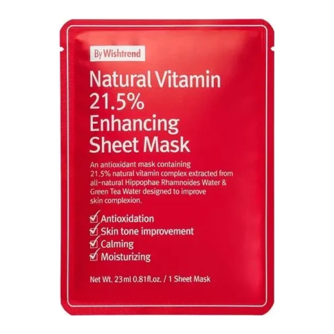 By Wishtrend Natural Vitamin 21.5% Enhancing Sheet Mask 23 мл