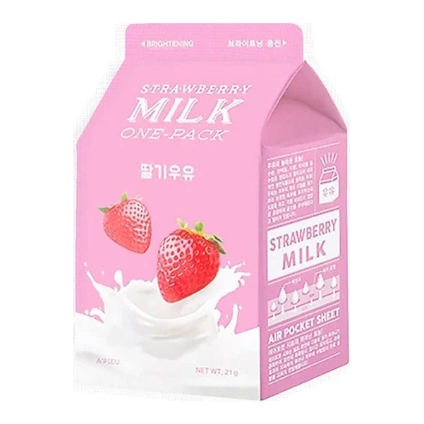 A PIEU Маска З Молочними Протеїнами та Екстрактом Полуниці A'pieu Milk Strawberry One Pack Sheet Mask