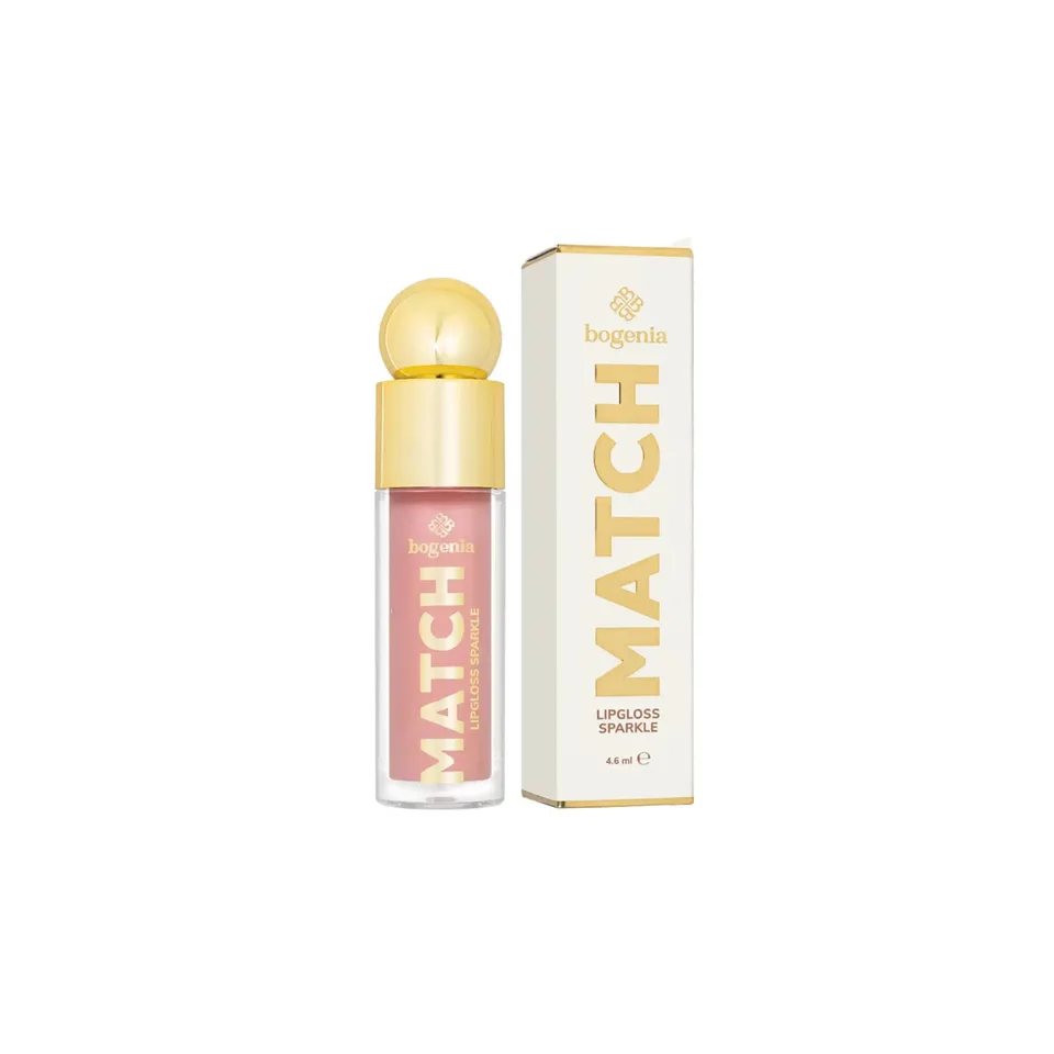 Bogenia Блиск для губ Match Lipgloss Sparkle №1 Soft Peach