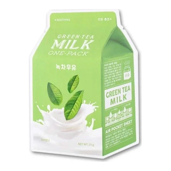A PIEU Маска З Молочними Протеїнами І Зеленим Чаєм A`pieu Green Tea Milk One-Pack