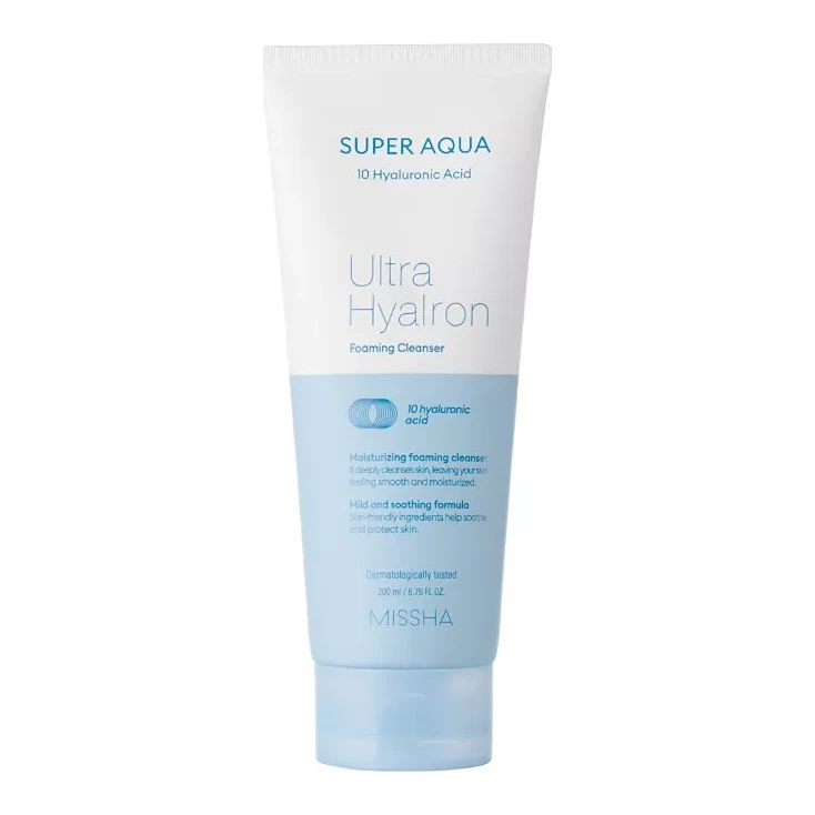 Missha Super Aqua Ultra Hyalron Cleansing Foam 200 мл