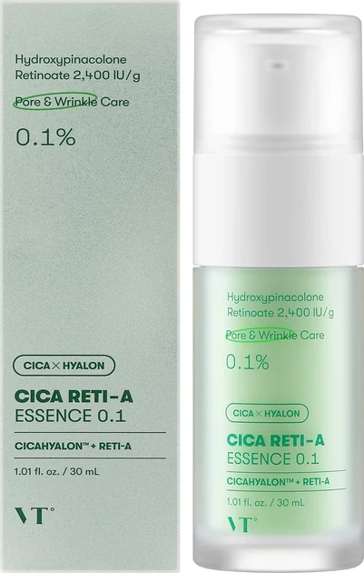 VT Cosmetics Есенція для обличчя з ретинолом та центелою VT CICA RETI-A ESSENCE 0.1 % 30 ml