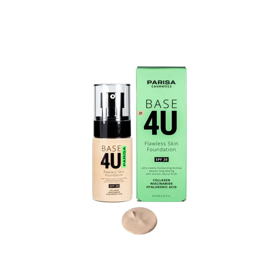 Parisa Cosmetics Тональний крем з колагеном Base4U №21