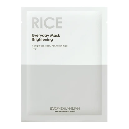 BOOMDEAHDAH Вирівнююча тон щоденна маска для обличчя BOOMDEAHDAH Everyday Mask Rice 25 г