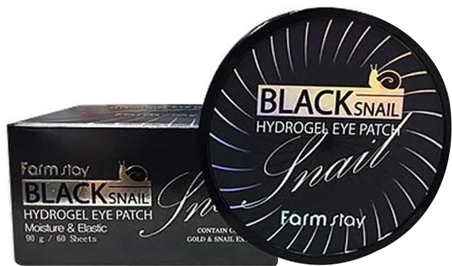 FarmStay Патчі Гідрогелеві З Муцином Чорного Равлика FARM STAY Black Snail Hydrogel Eye Patch