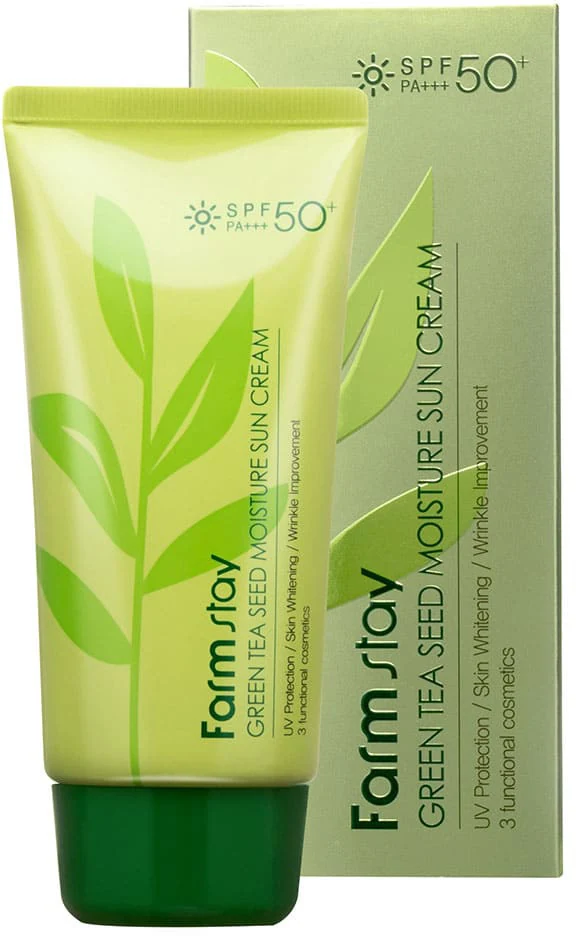 FarmStay Сонцезахисний крем зволожуючий із екстрактом зеленого чаю FarmStay Green Tea Seed Moisture Sun Cream